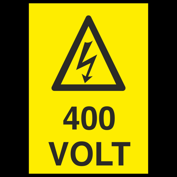 400 Volt Uyarı Levhası
