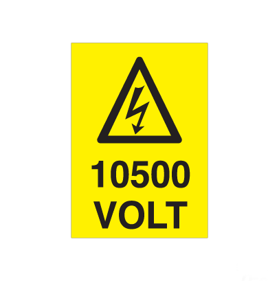 10500 Volt Uyarı Levhası
