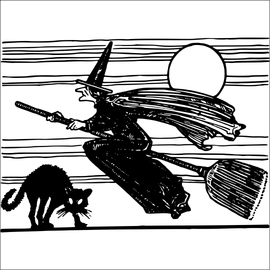 SÜPÜRGELİ CADI FOLYO STİCKER