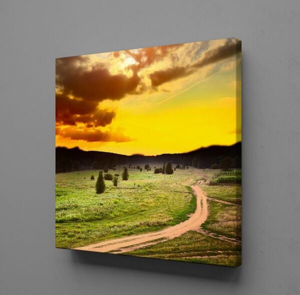 YOL VE YEŞİLLİK KANVAS TABLO