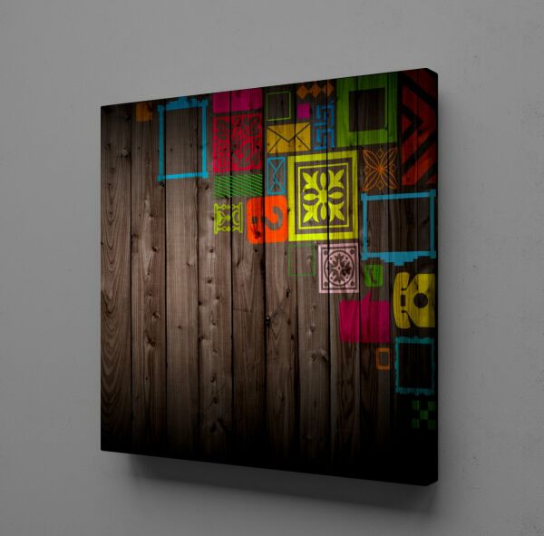 RENKLİ ŞEKİLLER KANVAS TABLO