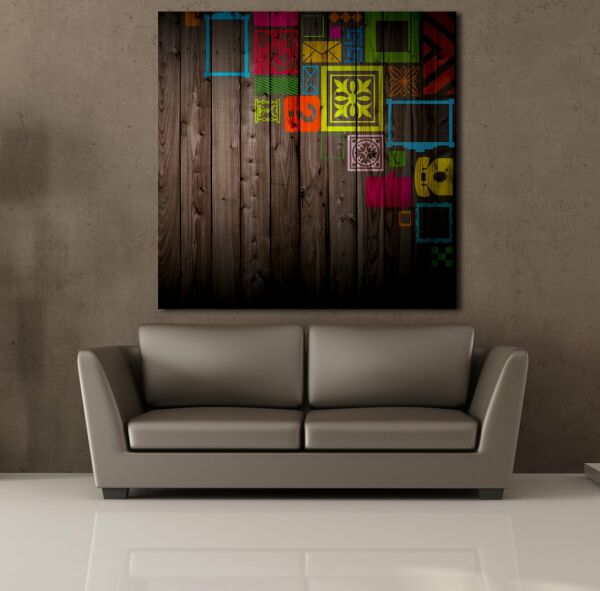 RENKLİ ŞEKİLLER KANVAS TABLO