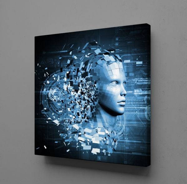 MAVİ ROBOT KANVAS TABLO