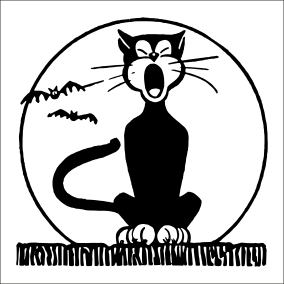 SİYAH KEDİ FOLYO STİCKER