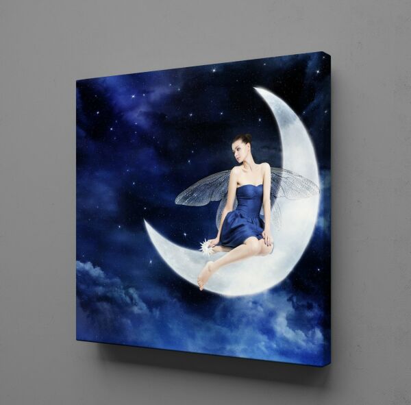 AY VE KADIN RESİMLERİ KANVAS TABLO