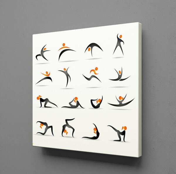 SPOR HAREKETİ YAPAN İNSANLAR KANVAS TABLO