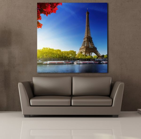 MAVİ GÖKYÜZÜNDE EYFEL KULESİ KANVAS TABLO