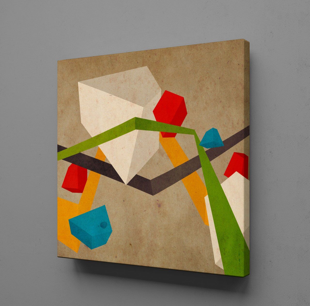 RENKLİ GEOMETRİK ŞEKİLLER KANVAS TABLO