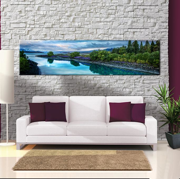 Akarsu Ve Doğa Kanvas Tablo