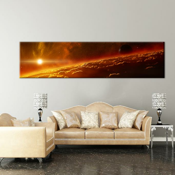 Güneş Ve Gökyüzü Kanvas Tablo