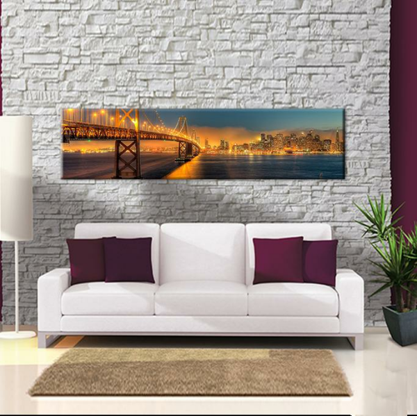 Gold Köprü Kanvas Tablo