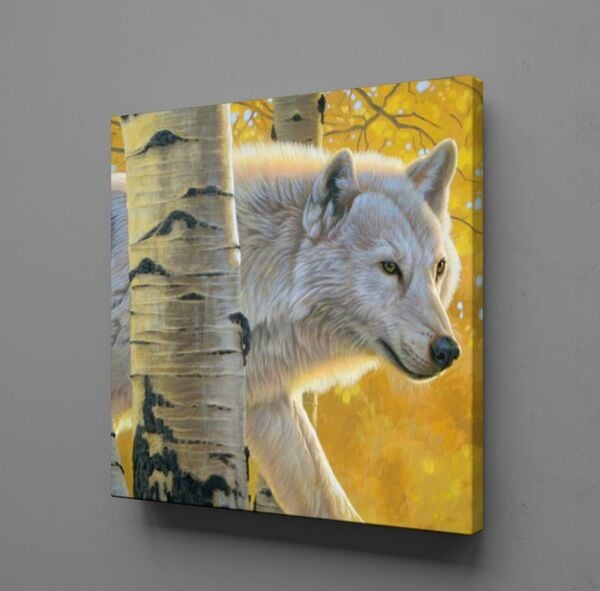 BEYAZ KURT KANVAS TABLO