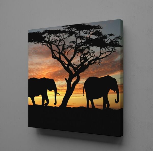 FİLLER KANVAS TABLO