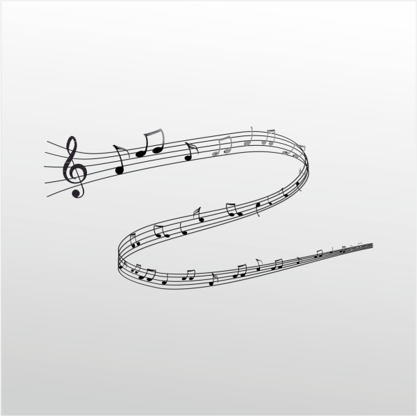 Folyo Sticker Müzik Notaları