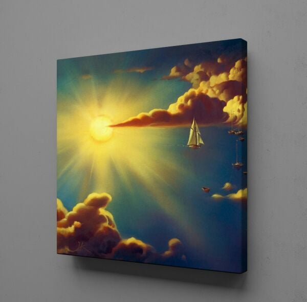 BULUT VE GÜNEŞ KANVAS TABLO