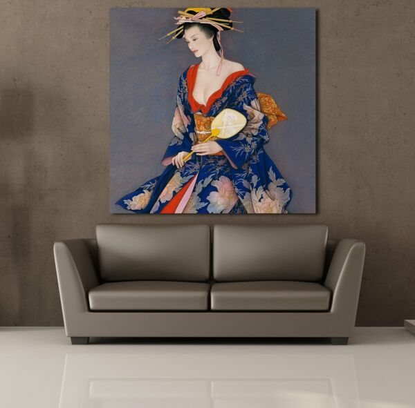 JAPON KADIN TEMALI KANVAS TABLO