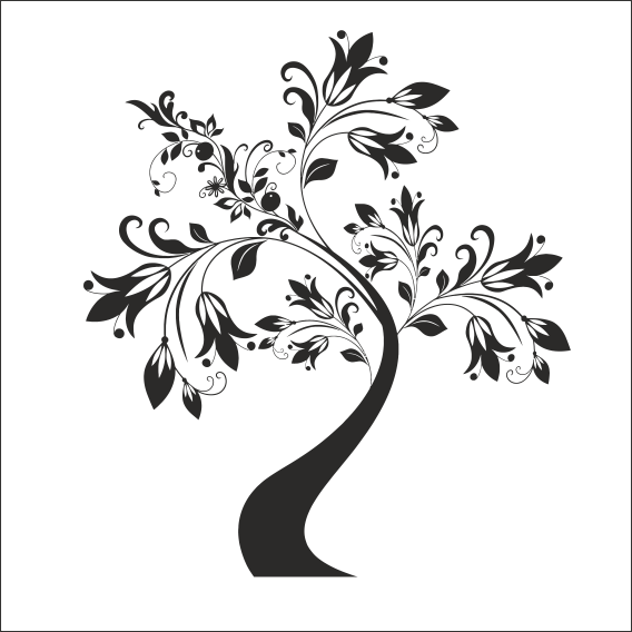 AĞAÇ VE GÜL RESİMLERİ FOLYO STİCKER