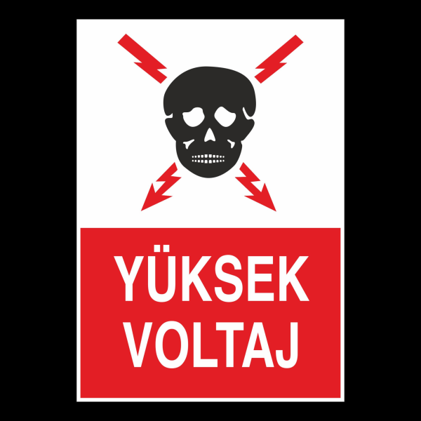 Yüksek Voltaj Uyarı Levhası