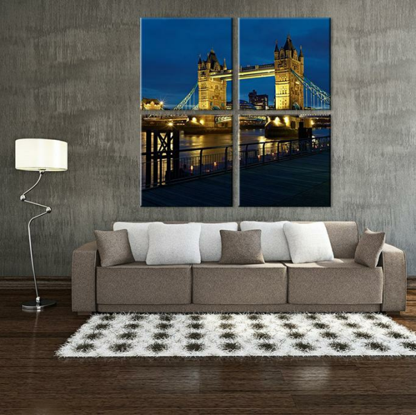 Köprü Gece Kanvas Tablo