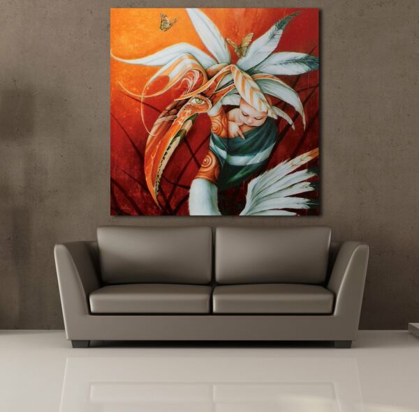 BEBEK VE LEYLEK KANVAS TABLO