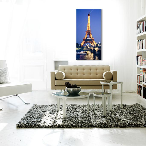 Eyfel Kulesi Gece Kanvas Tablo