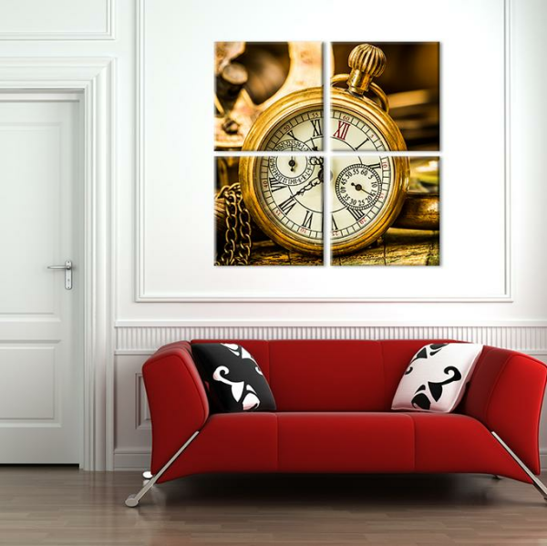 Saat Gold  Kanvas Tablo