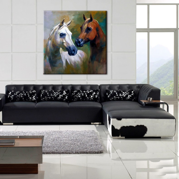 Atlar Çift  Kanvas Tablo