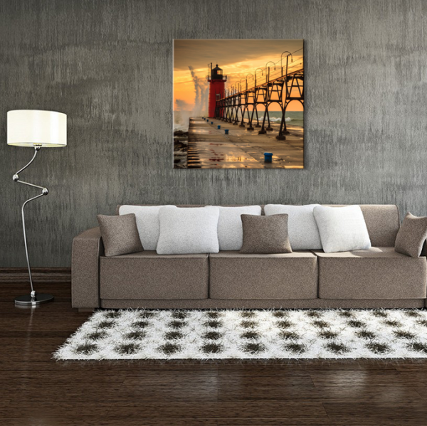 Deniz Feneri İskele Kanvas Tablo