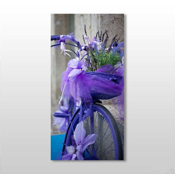 Mor Bisiklet Kanvas Tablo