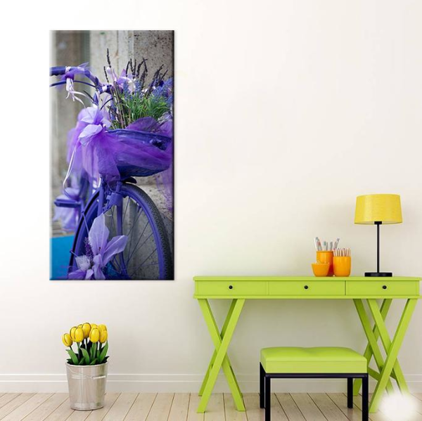 Mor Bisiklet Kanvas Tablo