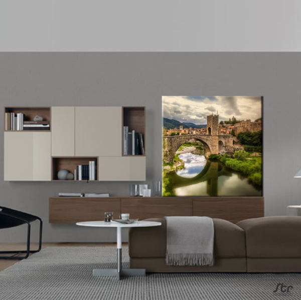 Kale Ve Akarsu Manzara Kanvas Tablo