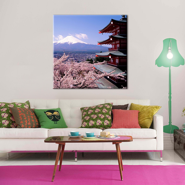 Kar Ve Çiçekler Kanvas Tablo