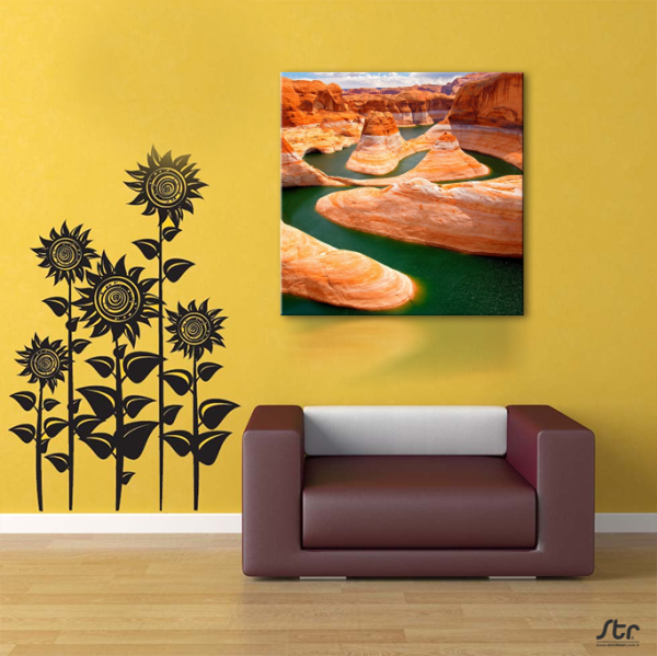 Kayalar Ve Nehir Kanvas Tablo