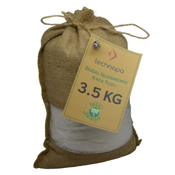 Technopa Doğal İşlenmemiş Tane Kristal Kaya Tuzu 3,5Kg