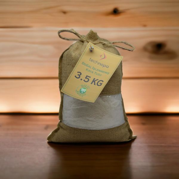 Technopa Doğal İşlenmemiş Tane Kristal Kaya Tuzu 3,5Kg