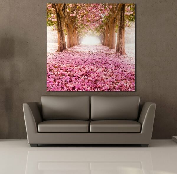 ÇİÇEKLİ YOL KANVAS TABLO