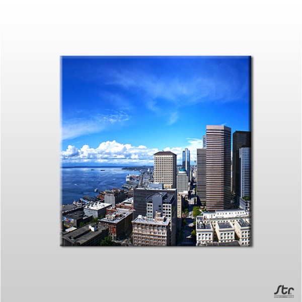 Metropol Ve Kıyı Şeridi Kanvas Tablo