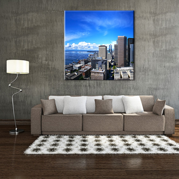 Metropol Ve Kıyı Şeridi Kanvas Tablo