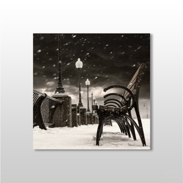 Bank Siyah Beyaz  Kanvas Tablo