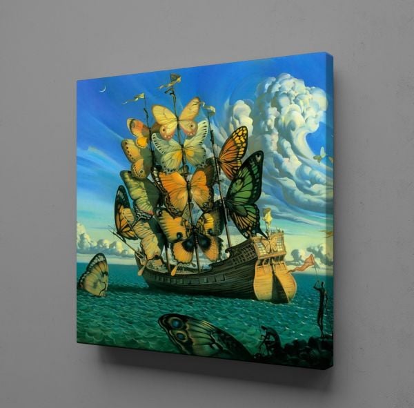 KELEBEKTEN GEMİ KANVAS TABLO