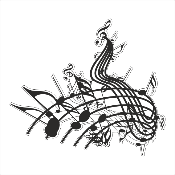 MÜZİK NOTASI FOLYO STİCKER DERSTV443