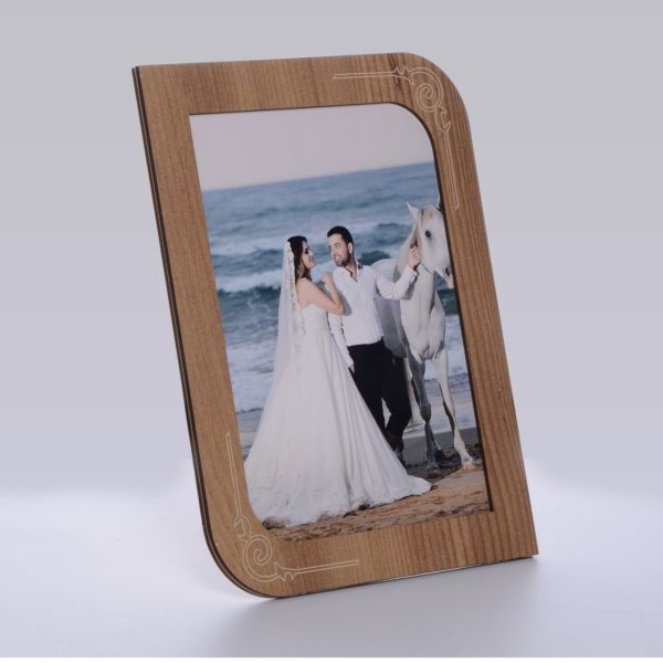 AHŞAP AKASYA RENK RESİM ÇERÇEVE 15*21