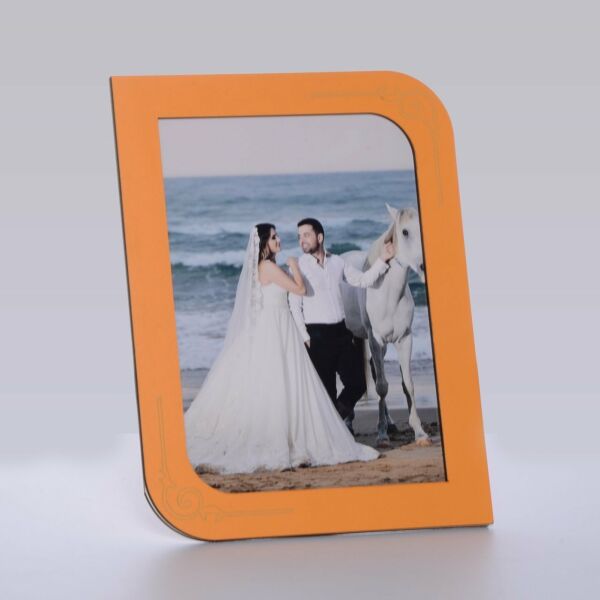 AHŞAP TURUNCU RENK RESİM ÇERÇEVE 10x15