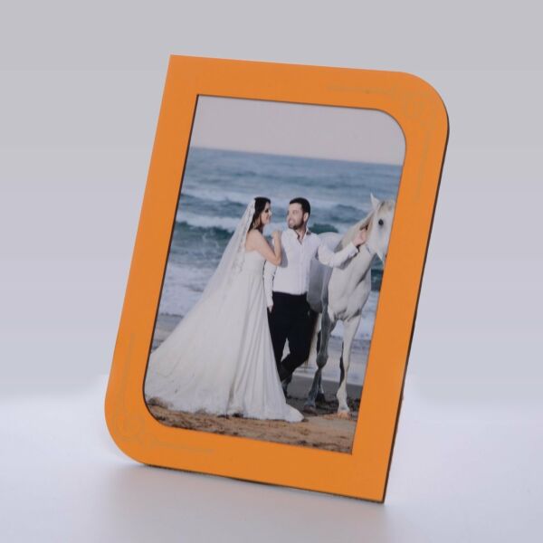 AHŞAP TURUNCU RENK RESİM ÇERÇEVE 10x15