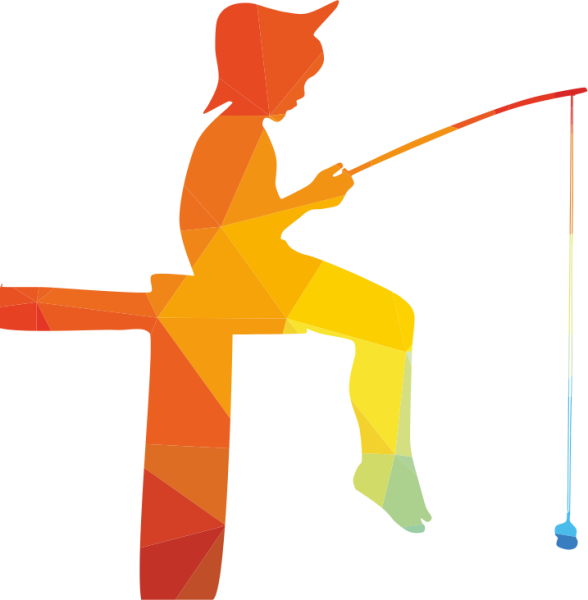 BALIK TUTAN KIZ FOLYO STİCKER