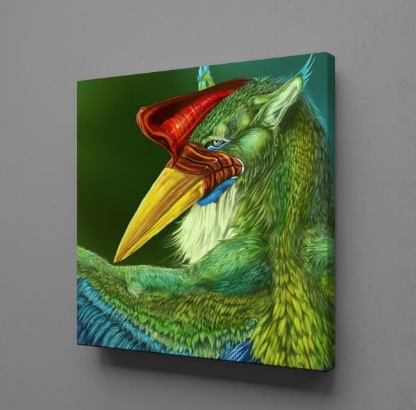 YEŞİL ŞAHİN KANVAS TABLO