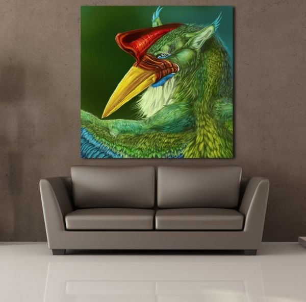 YEŞİL ŞAHİN KANVAS TABLO