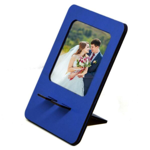 RESİM ÇERÇEVE MAVİ TELEFON TUTUCU