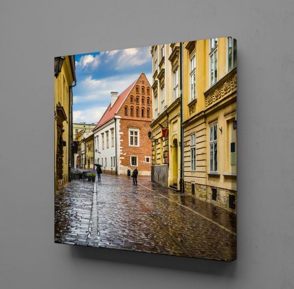 SARI EVLER KANVAS TABLO