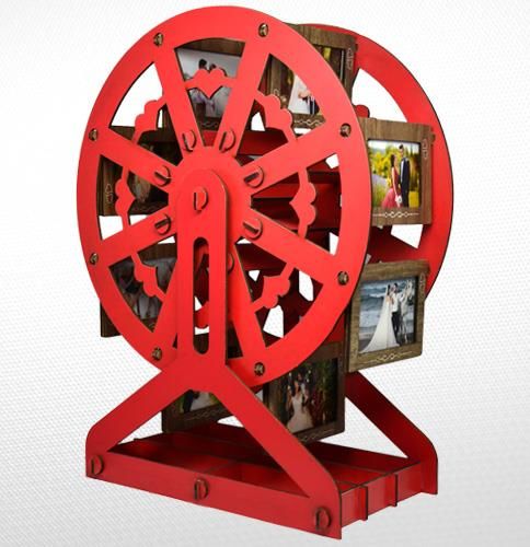 AHŞAP KIRMIZI RENK DEĞİRMEN RESİM ÇERÇEVE 41cm*30cm